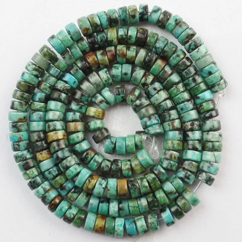 (Бесплатная Доставка) 1 Strand Красивая Африка Бирюзовый Rondelle/Heishi Spacer Свободные