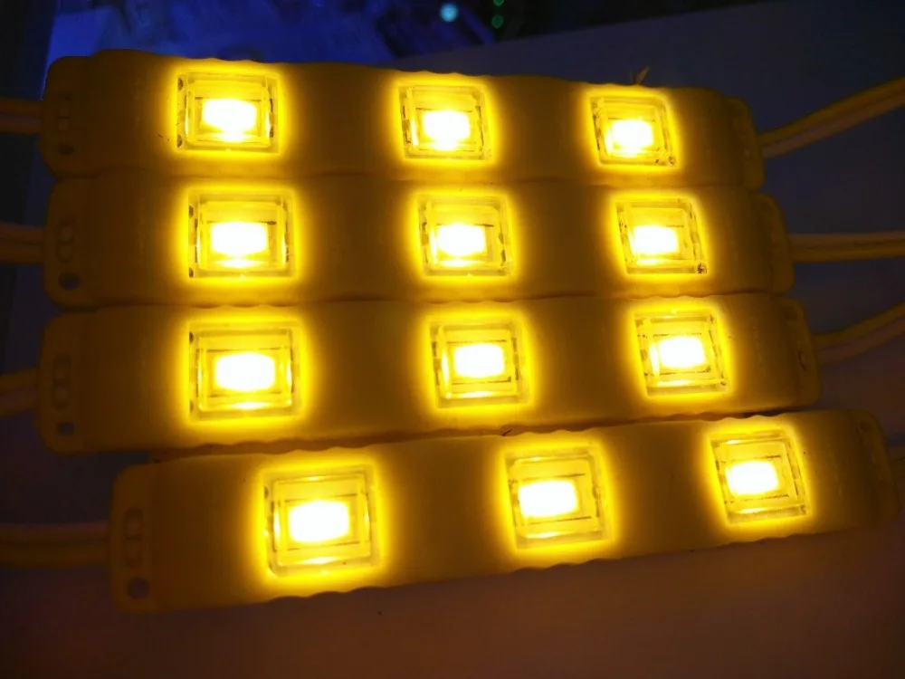 100 шт./лот DC12V 5630 SMD 3 светодиодных модуля впрыска водонепроницаемый декоративный