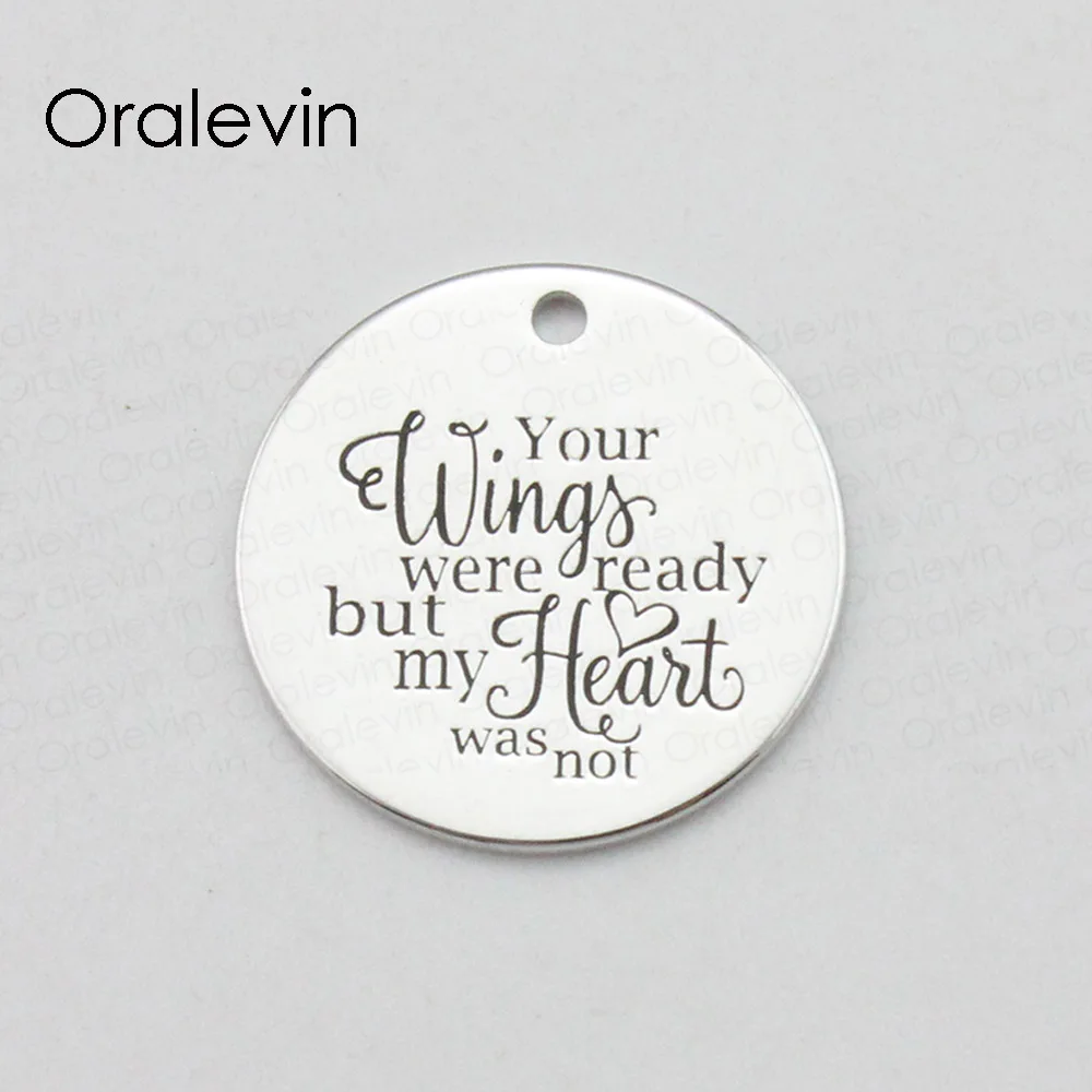 YOUR WINGS WERE READY BUT MY HEART WAS NOT Inspirational Hand Stamped Engraved Pendant Wire Bracelet Jewelry 10Pcs/Lot #LN2203B | Украшения