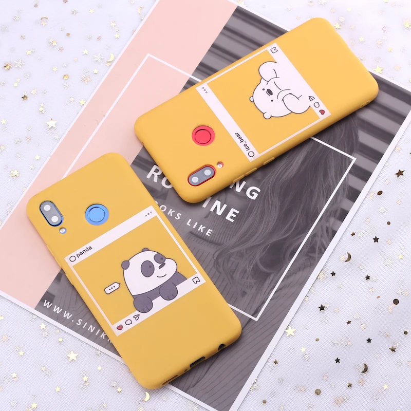 Силиконовый чехол для телефона Xiaomi Mi Redmi Note 5 6 7 8 9 10 lite Pro Plus с медведями | Мобильные