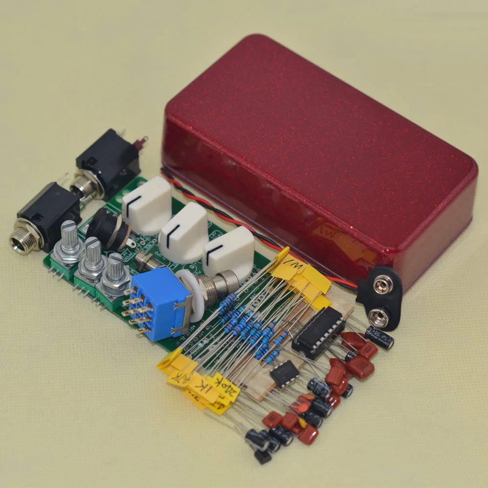 DIY гитарные педали с эффектом Delay Kit 1590B и 3PDT 9 контактный Гитарный Эффект Stomp Switch True
