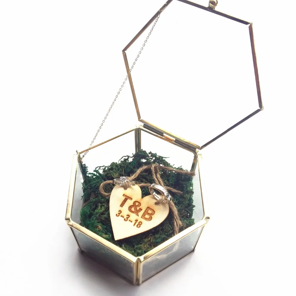 Коробка для свадебных колец Персонализированная коробка ювелирных изделий