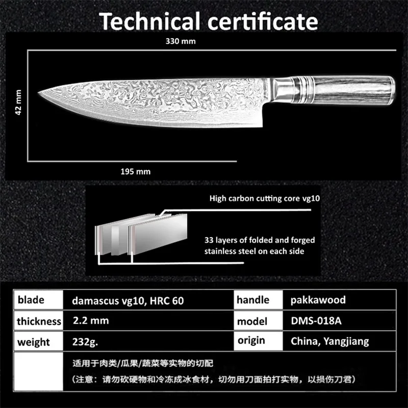 Grandsharp 6 шт. набор поварских ножей профессиональные поварские ножи VG10 японский дамасский стальной лучший Семейный подарок японский дамасский нож