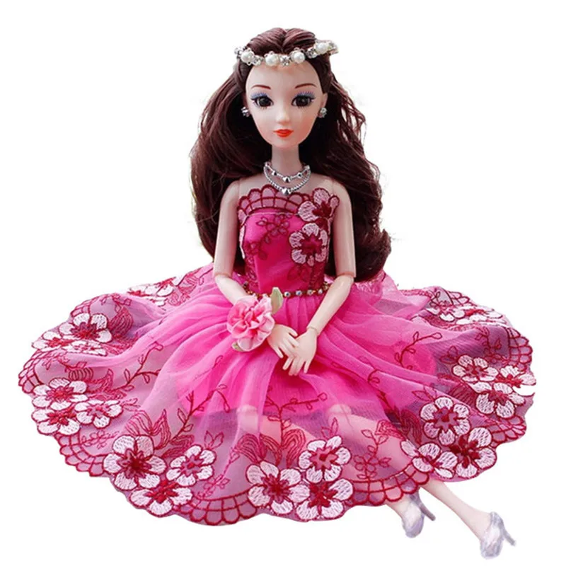 Элегантное платье для куклы аксессуары свадебное нарядное принцессы Одежда