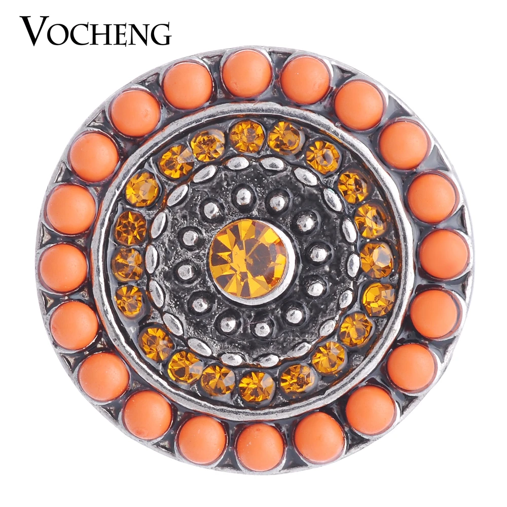 10 шт./лот оптовая продажа Vocheng шармы подвески оранжевые синие Черные бусины 18 мм