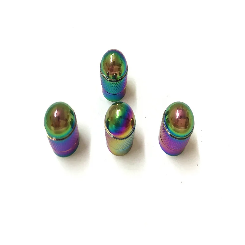 4 шт./лот цветные алюминиевые колпачки для автомобильных шин радужные колес от