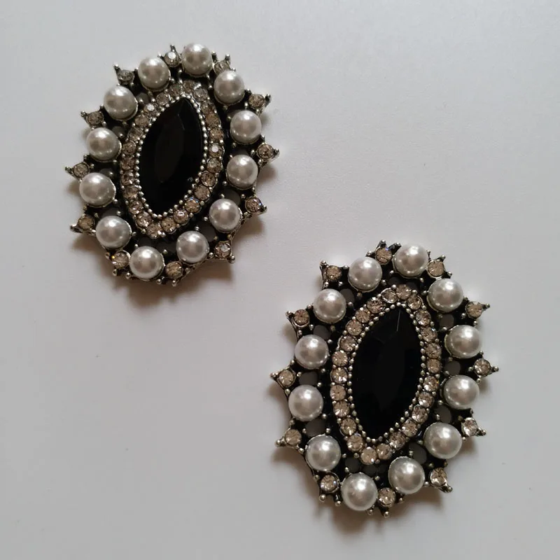 1 пара вышитых бисером патчей ручной работы стразы для украшения одежды