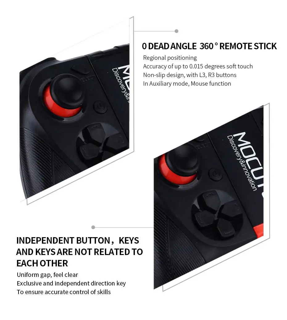MOCUTE 050 054 VR игровой коврик Android джойстик Bluetooth управление Лер селфи пульт дистанционного управления геймпад для ПК Android телефон ТВ+ держатель