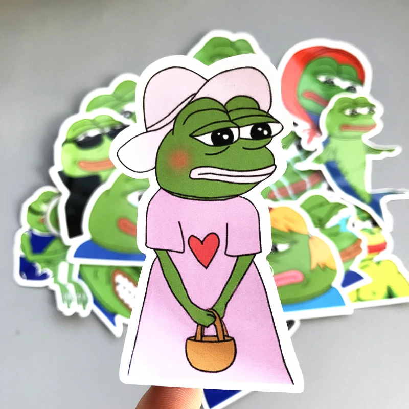 2 жанра 17 шт./лот лягушонок Пепе Triste Grenouille граффити Autocollant Pour Ordinateur портативный рюкзак рулетки Voiture Moto