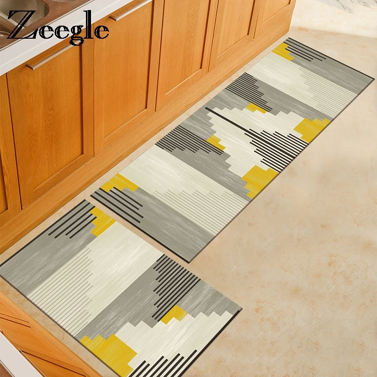 Геометрические кухонные коврики Zeegle Противоскользящий коврик для гостиной