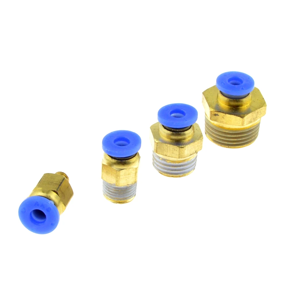 Пневматический шланг диаметром 4 мм M5 1/8 &quot1/4&quot 3/8 &quotдюйма BSPT PT прямой
