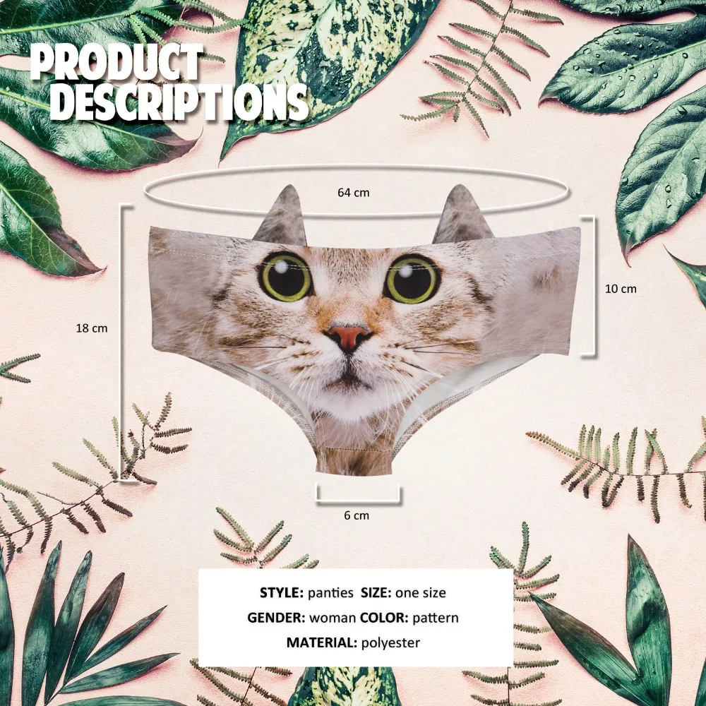 Женские трусы LEIMOLIS белые милые с забавным принтом каваи нижнее белье пуш