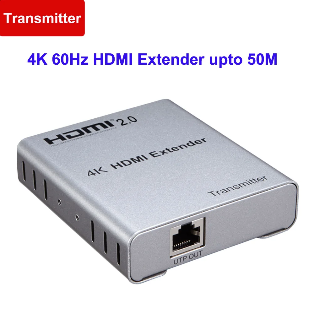 Pushijie 4K60HZ HDMI удлинитель YUV4:4:4 по CAT5e/6A до 267FT 1080P 167FT 4K Поддержка 18 Гбит/с HDR IR HDMI2.0