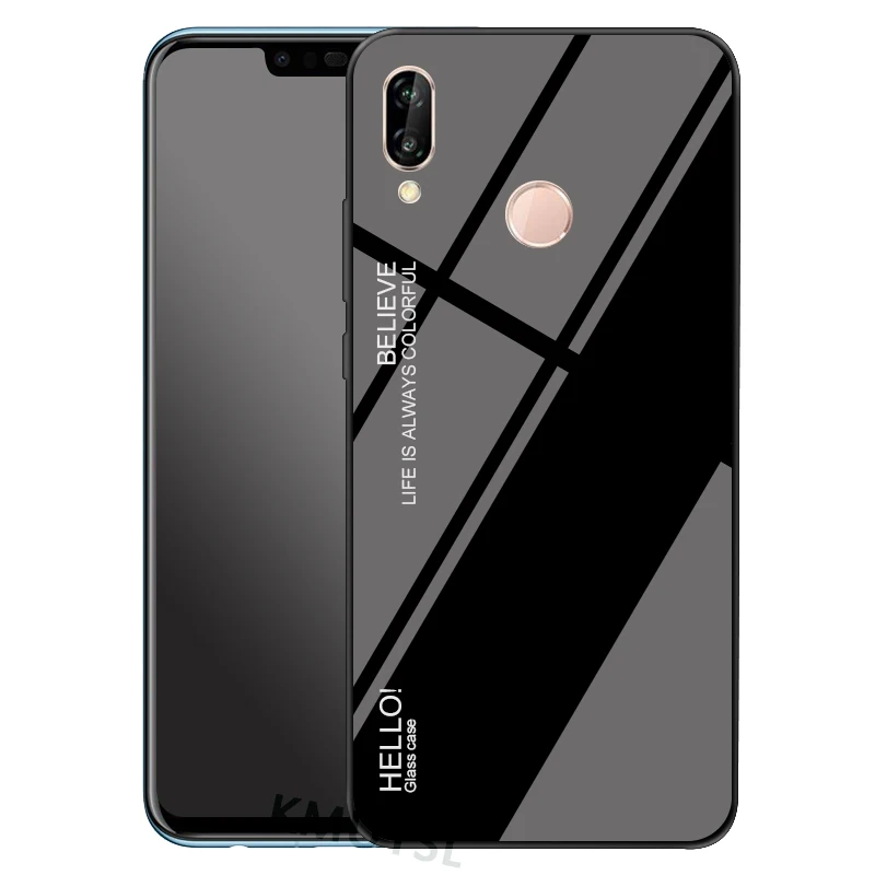 Градиент закаленное Стекло чехол для huawei Honor 8X Max 8C 7A 7C Nova 3 3i Коврики 20 10 Lite P9 P10 P20 Pro Y9 Y6 Y5 Prime чехол