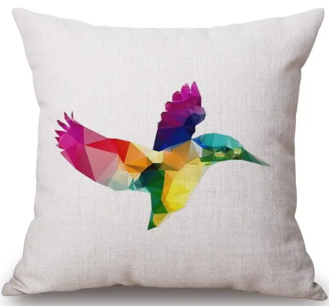 Льняной чехол для подушки с 3D рисунком фламинго Чехол автомобильного дивана