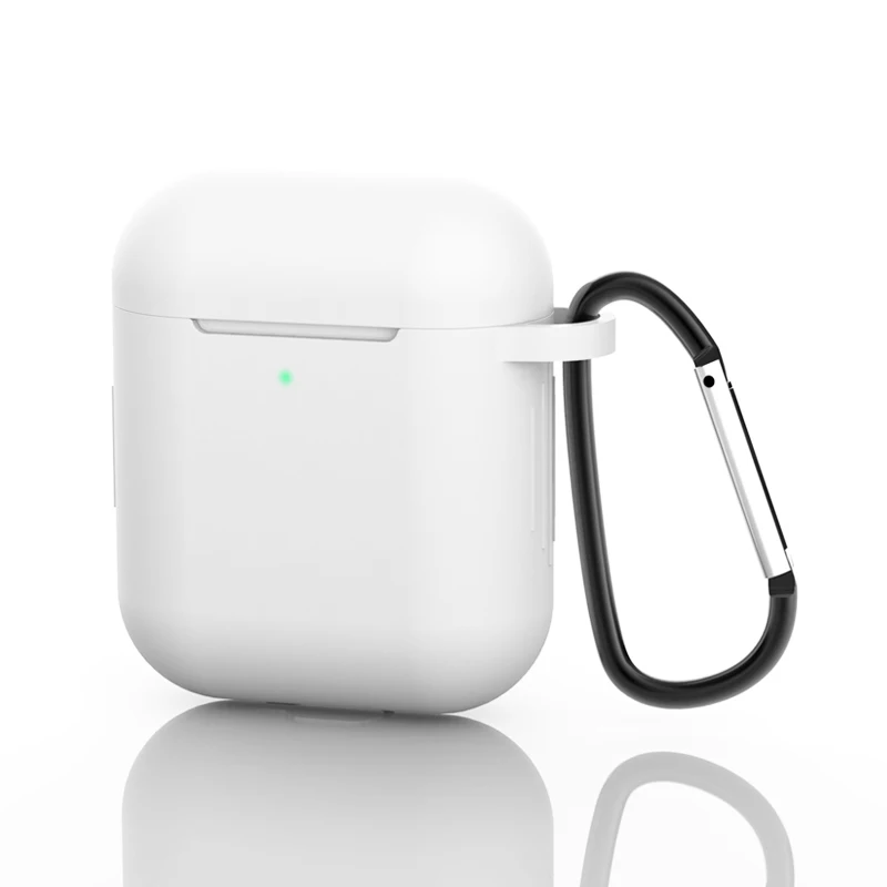 White Силиконовый мягкий Bluetooth беспроводной чехол для наушников s для AirPods 2 защитный чехол Аксессуары для Apple Airpods2 чехол для зарядки - Цвет: White