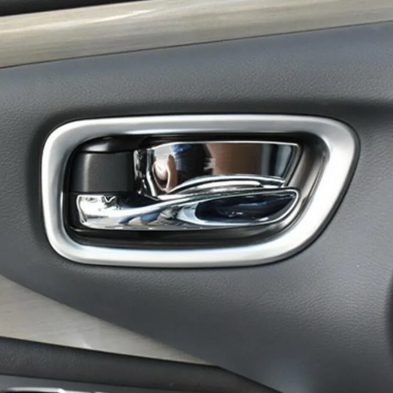 Tonlinker наклейки на крышку для внутренней дверной ручки автомобиля Nissan Murano 2015 19