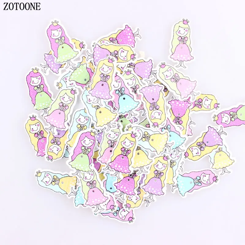 ZOTOONE 100 шт. разных цветов красивая принцесса деревянная искусственная рукоделие