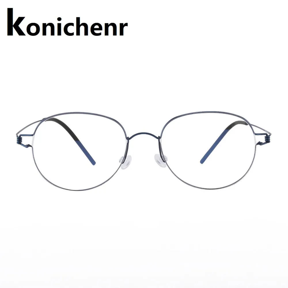 Konichenr Titanium Glasses Frame Men Optical Prescription Eyeglasses Women Ultralight Round Myopia Spectacle Frames Korean | Аксессуары