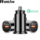 ROMICHW Быстрая зарядка 3,0 USB Автомобильное зарядное устройство Быстрая зарядка для samsung Xiaomi huawei QC3.0 зарядное устройство для мобильного телефона планшета gps