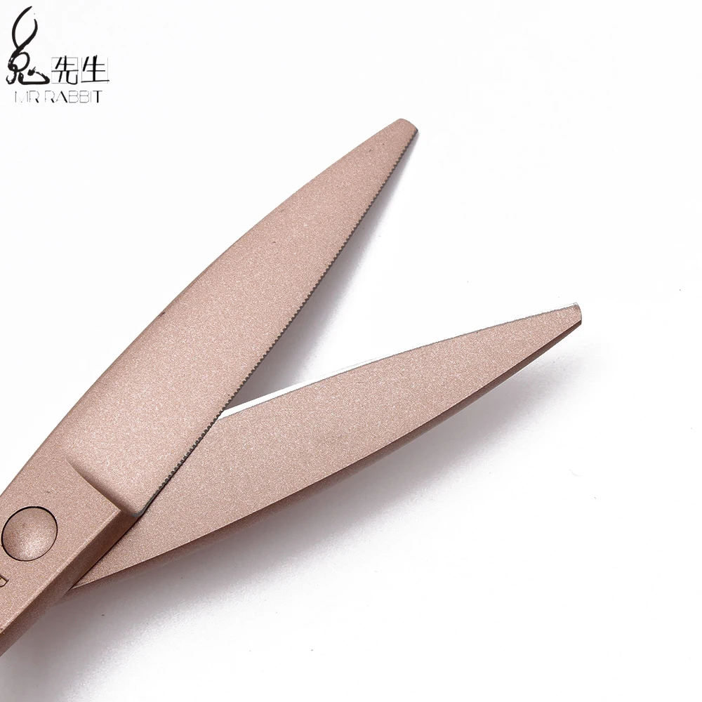 6 &quot440C Mr Rabbit Micro Sawtooth розовое золото Парикмахерские ножницы для стрижки