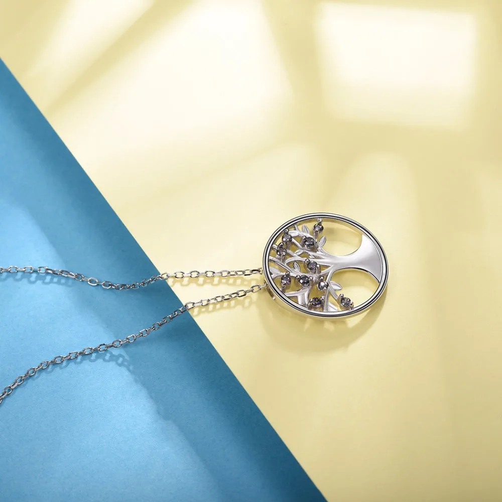 Женское ожерелье из серебра 100% пробы с кулоном в виде дерева жизни|tree of life pendant|tree