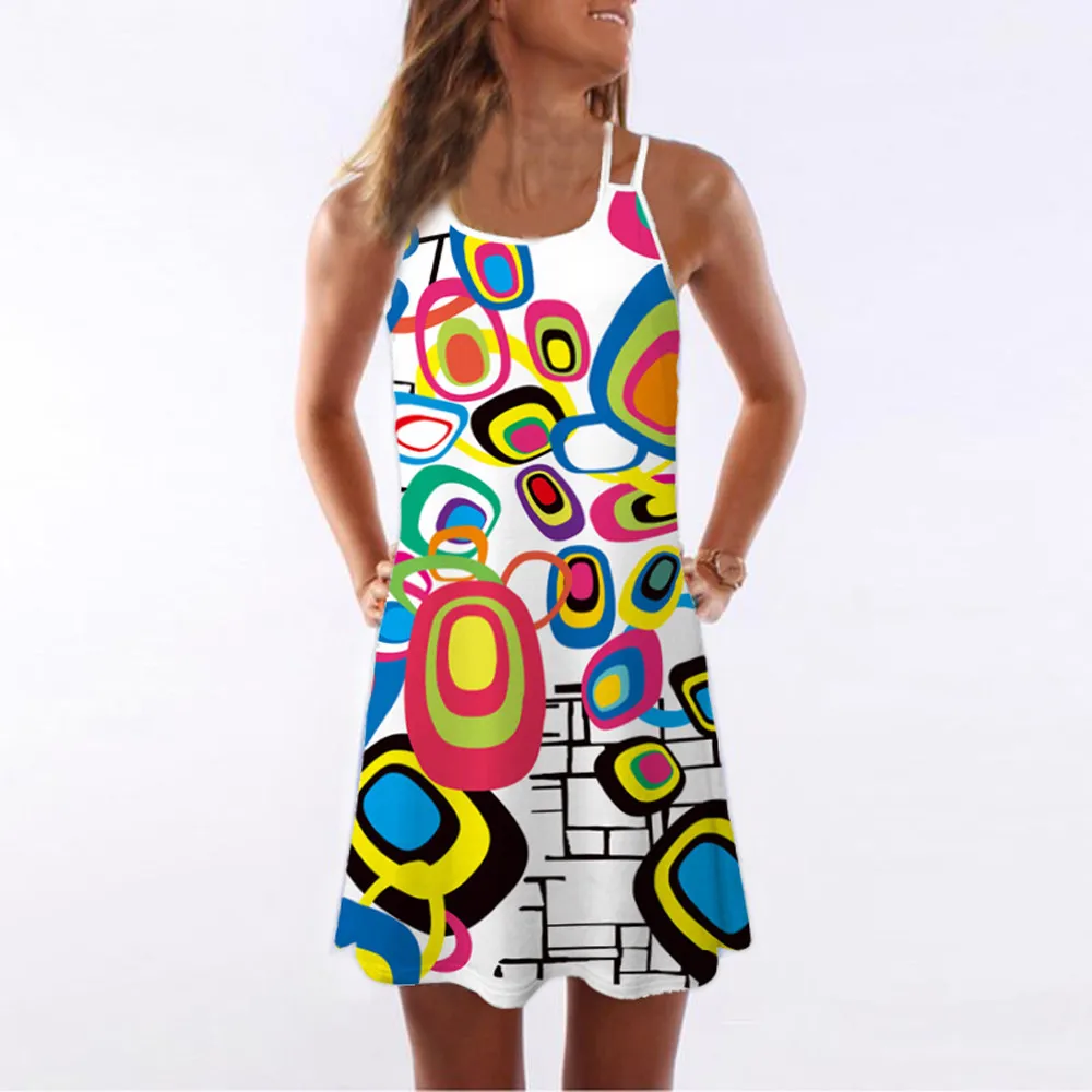 Женское винтажное платье с объемным цветочным рисунком Короткое мини без