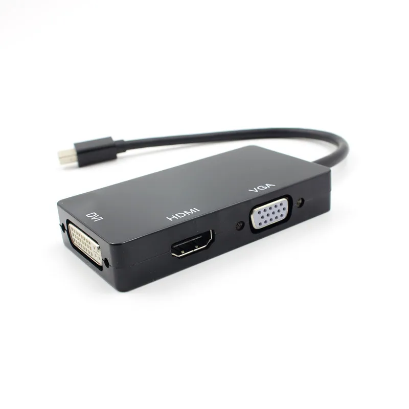 3 в 1 Мини Дисплей Порты и разъёмы DP Thunderbolt к DVI + VGA HDMI адаптер для MacBook Pro