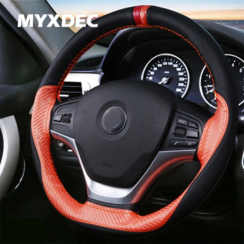 Чехол на руль из 2019 натуральной мягкой кожи чехол углеродного волокна ручной