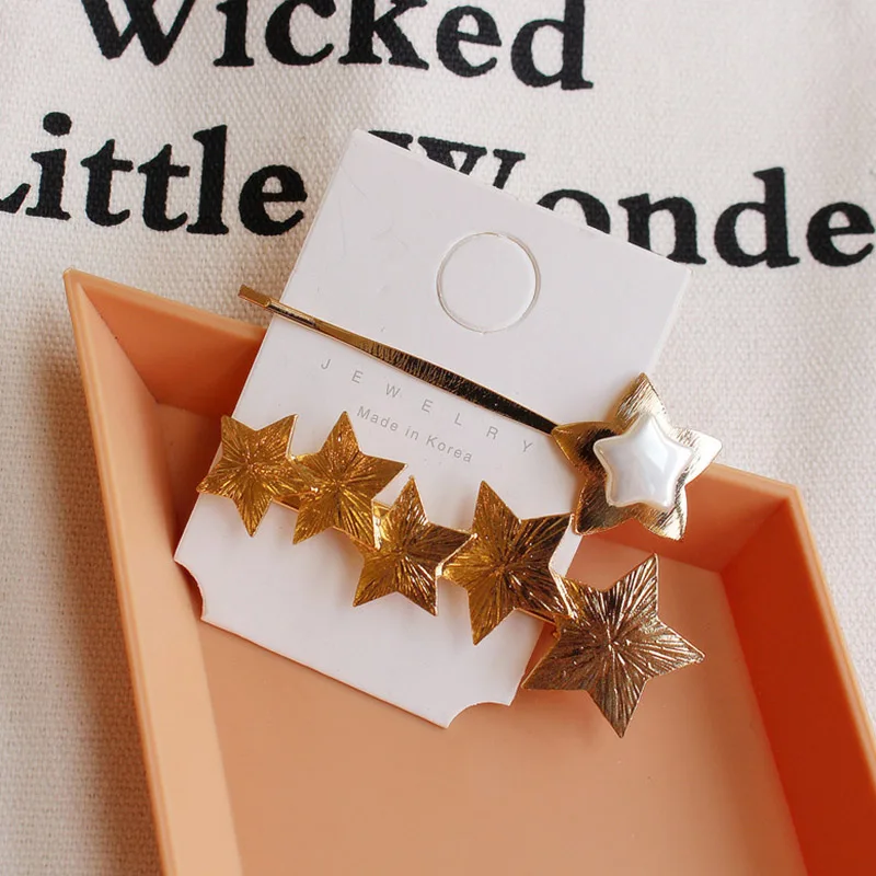 Новинка 2019 металлическая шпилька для волос в минималистичном стиле с жемчужными