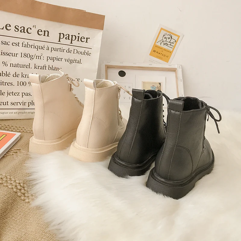 Женские ботинки Martin в Корейском стиле универсальная обувь Женская бархатная