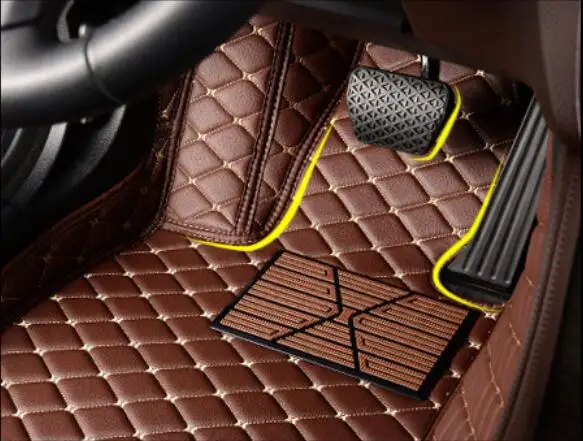 Автомобильные коврики для ног на заказ роскошные кожаные автомобильные 3D Hyundai