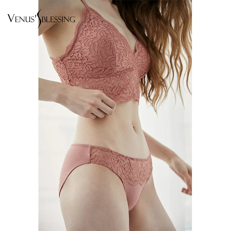 VENUS'S blession брендовый Французский сексуальный романтический бюстгальтер без косточек соблазнительный кружевной Ультратонкий комплект с бюстгальтером для молодых женщин комплект нижнего белья Lade Bra