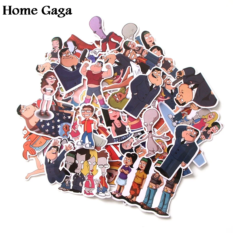 Homegaga 55 шт. Американский папа мультфильм Дети diy 90s художественный принт ноутбук телефон ноутбук велосипед Скрапбукинг альбом наклейки D1769