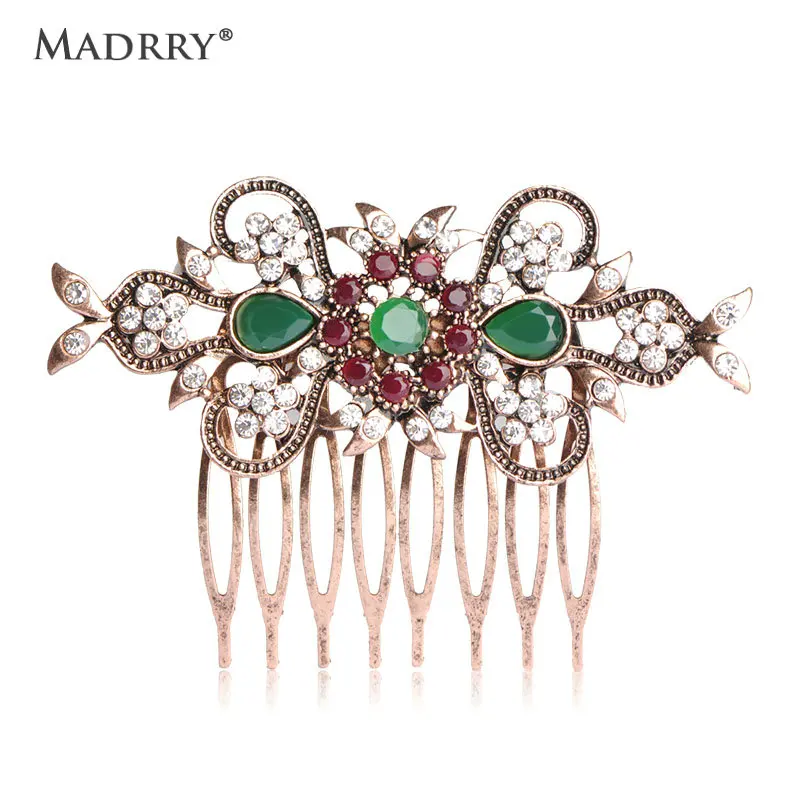 Женщины Античное Золото Смолы Цветок Аксессуары Для Волос Принцесса Королева