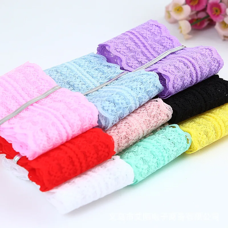 

10yards/lot Lace Ribbons Tape DIY Embroidered Net White Lace Trim Cord For Sewing Decoration Lace Trim Fabric party decoration