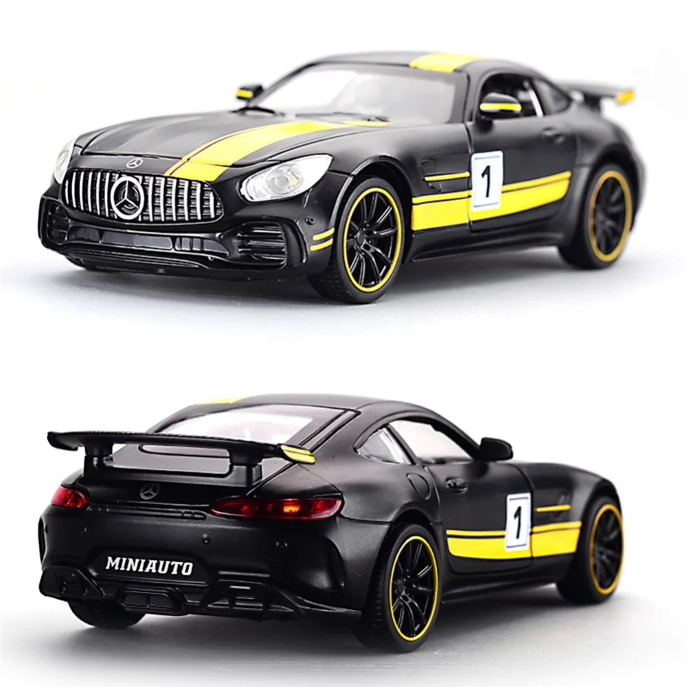 1:32 Mercedes-Benz AMG GT3 литая под давлением модель звук и светильник игрушка-автомобиль