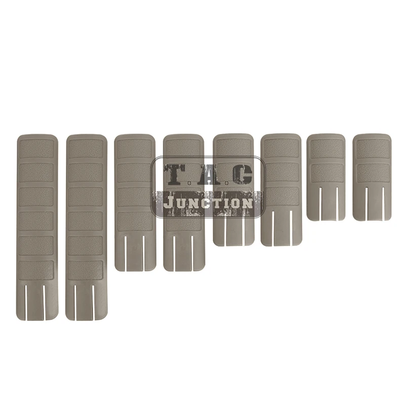 Dark Earth 8 шт. в упаковке 20 мм Picatinny Weaver Rail Grip Cover панель Handguard протектор для Picatinny Weaver противоскользящая черная \ темная земля - Цвет: Dark Earth