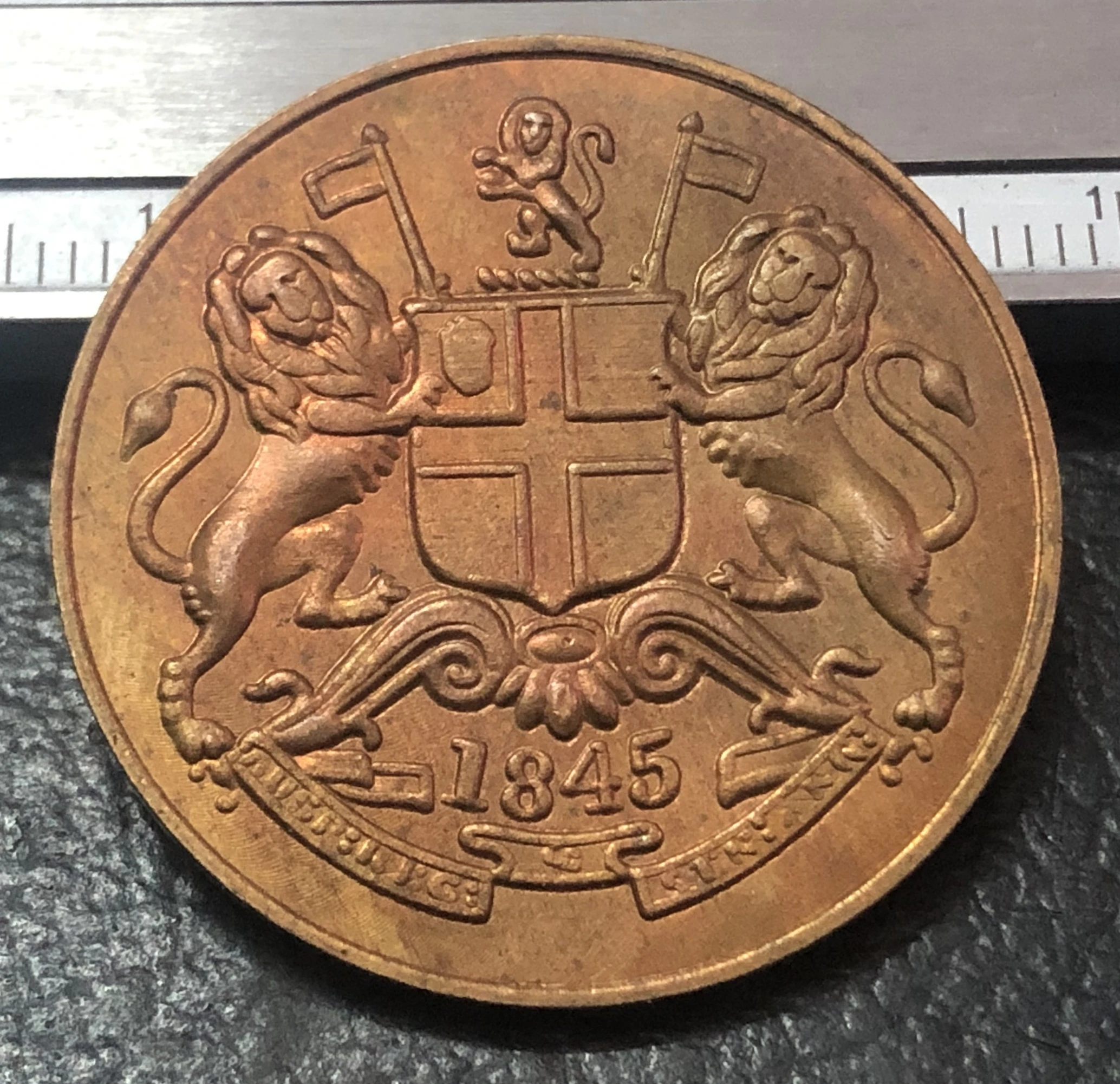 1845 Индия британская 2/1 копия Анны бронзовая монета|coin coins|coins indiacoin copy |