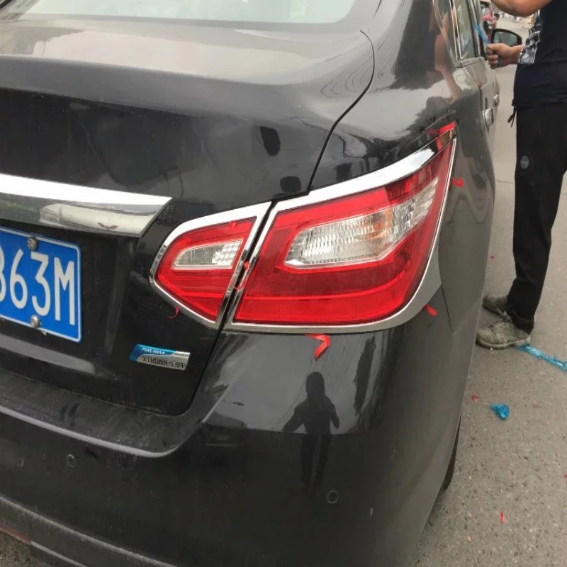 Автомобильный Стайлинг ABS хромированный задний фонарь для автомобиля Накладка