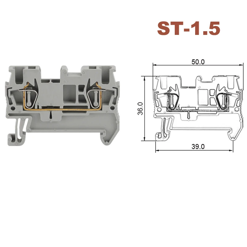 Пружинные клеммные блоки разъем стандартная din рейка клеммы без винтов блочные
