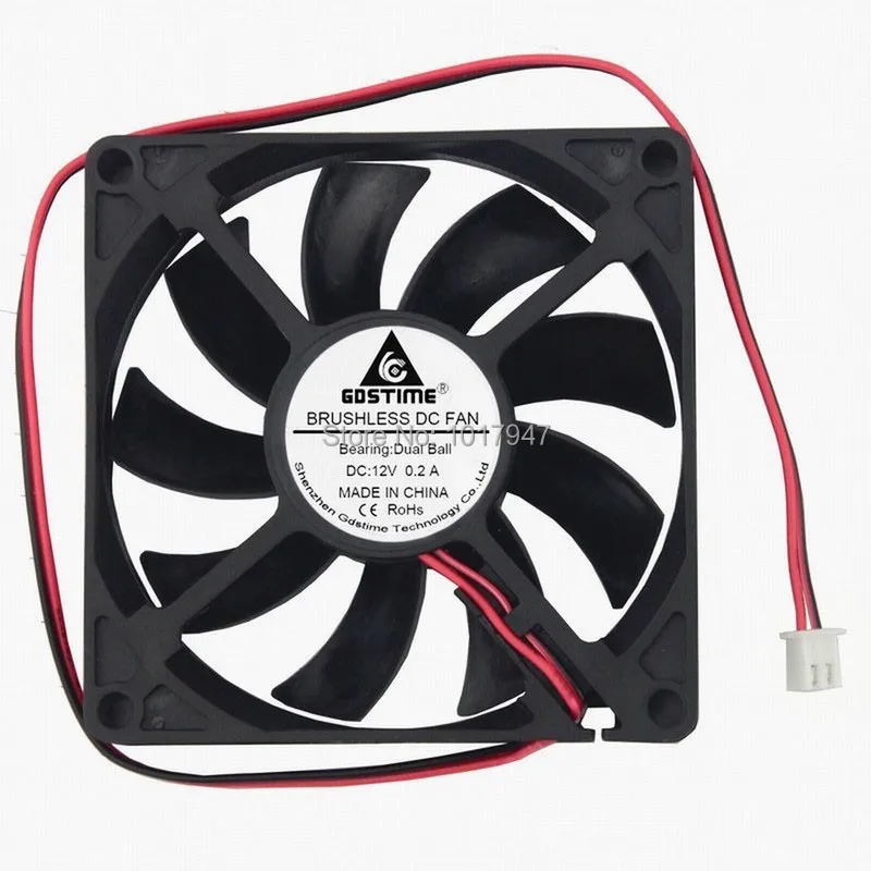 1 шт. Gdstime 8 см 80 мм x 15 8015 DC 12 В 2Pin шарикоподшипник теплоотвода кулер вентилятор