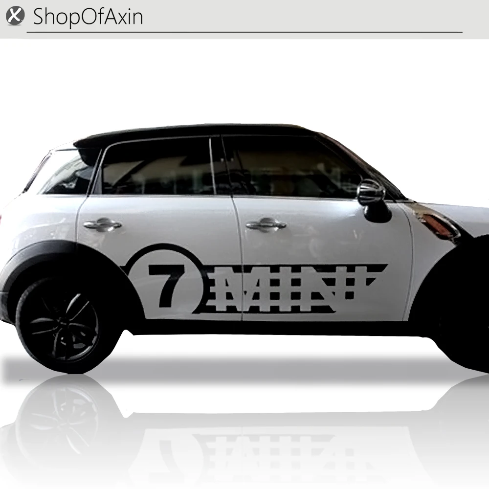 Car Rokcer panel Door Decoration Sticker Decal  7 Logo Style  For Mini Cooper Countryman R60