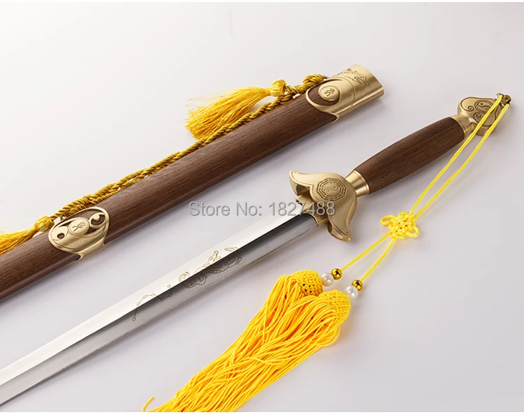 Бутиковый латунный нож подходящий для китайского WUSHU/меч тайцзи лезвие из
