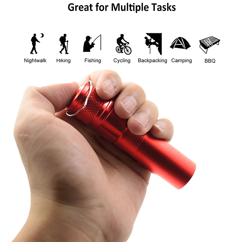 Маленький фонарик Белый Красный Синий свет тактический XPE светодиодный фонарь с
