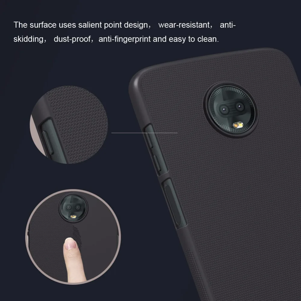 Чехол для Moto Z3 /Moto Play NILLKIN Матовый Жесткий чехол накладка из поликарбоната Motorola +