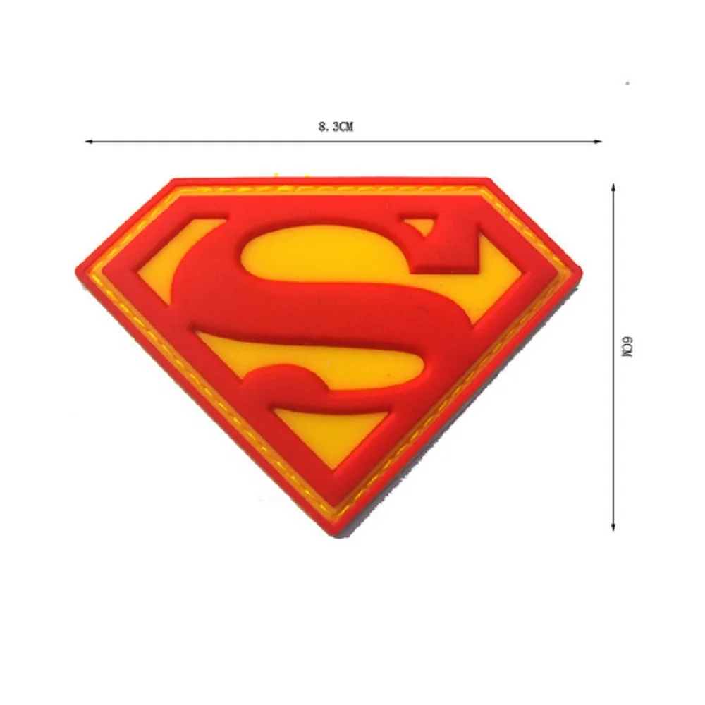 Резиновые нашивки Super Hero из ПВХ на липучке для одежды|superman patch|the patchhunter patch |