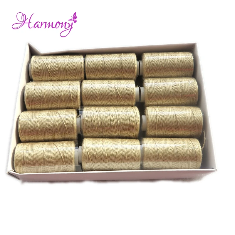 3 кор./лот черный коричневый блонд хлопковая нить волос ткацкое шитье нитками для