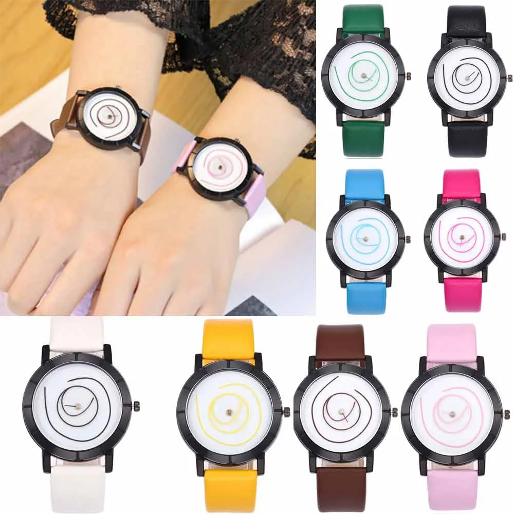 Модные часы для женщин 2018 Простые кожаные кварцевые простые спортивные