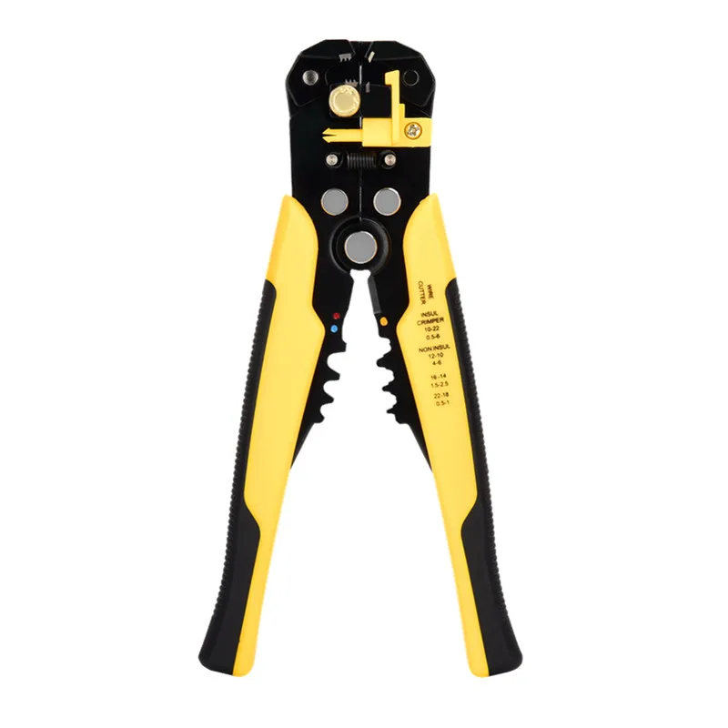 HS-D1-Yellow 5-в-1 автоматический терминалы Crimpper провода инструмент для зачистки кабеля резак Мультитул зачистки провода инструмент обжимные плоскогубцы инструмент для обжимки кабеля - Цвет: HS-D1-Yellow